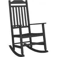 vidaXL Schaukelstuhl Schwarz 84 x 65 x 114 cm Harz