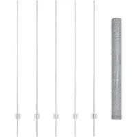 vidaXL Sechseckzaun mit Pfosten 10 x 1,6 m Verzinkter Stahl Silber