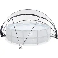Exit Ground Dome Poolüberdachung rund 550 cm in Kuppelform, für Frame-, Stahlwand- und aufblasbare Aufstellpools, mit 12 Bodenankern