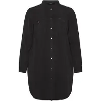 Vero moda Jeanskleid "VMSILA LS SHORT DRESS MIX GA CURVE NOOS"