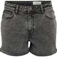 Noisy May Damen High Waist Jeans Shorts Dark Grey Denim