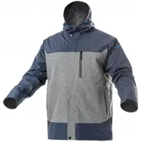 Högert Regenjacke Herren Technik TANGER – wasserdicht, Kapuze, Arbeitsjacke Regenschutz, dunkelgrau, Gr. L, Art. HT5K248-L