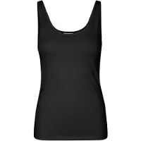 Vero Moda Tanktop "VMMAXI", Damen, Gr. XL, schwarz, Jersey, Obermaterial: 93% Baumwolle, 7% Elasthan, unifarben, Basic, sehr figurbetont normal, Rundhals, Tops Tanktop