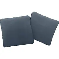 Creation By Rolf Benz Dekokissen "CR.480", blau (blaugrau, unifarben), B:60cm L:60cm, Leder, , Dekokissen_Sitzkissen_Kissenhüllen, Dekokissen, wahlweise in Stoff oder Leder, in drei Größen