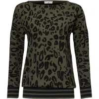 HEINE Druck-Pullover in oliv | Gr.: 48