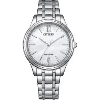 Citizen Solaruhr , silber (silberfarben, weiß, weiß), Armbanduhren, Damen, silberfarben, Solaruhr, Armbanduhr, Damenuhr, Edelstahlarmband, Batterie-Entladungsanzeige