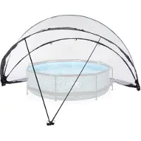 Exit Ground Dome Poolüberdachung rund 460 cm in Kuppelform, für Frame-, Stahlwand- und aufblasbare Aufstellpools, mit 12 Bodenankern