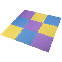 One Fitness Mp10 Mata Puzzle Multipack Gelb-Blau-Lila 9 Elementów 10Mm Eine Fitness
