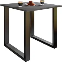 VCM Esstisch "Premium Holz Esstisch Küchentisch Xona U 80x80", schwarz (schwarz, anthrazit), B:80cm T:80cm, Tische, Esstisch