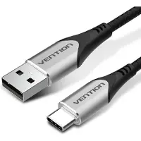 Vention CODHG, 1,5 m, USB A, USB C, USB 2.0, 0,48 Gbit/s, Aluminium, Schwarz