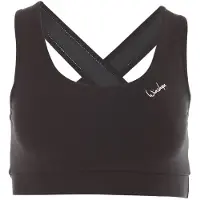Winshape Sport-Bustier "WVR4", Damen, Gr. XS, Normalgrößen, schwarz, Obermaterial: 90% Baumwolle, 10% Elasthan, BHs Sport-Bustier, mit offenem „Drop Back Design“