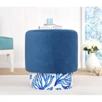 Hannah Home , Colyos 8852, Sitzpuff, 50 % BAUMWOLLE / 50 % LEINEN, Mehrfarbig, 43 x 43 x 46 cm