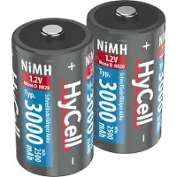 Ansmann 5035312, 3000 mAh, Nickel–Metal Hydride (NiMH), D