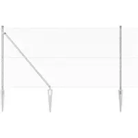 vidaXL Sechseckzaun mit Pfosten 50 x 1,4 m Verzinkter Stahl Silber