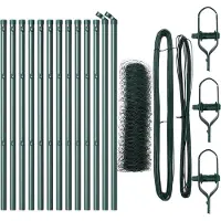 vidaXL Bodenmontierter Sechseckzaun 25 x 0,4 m PVC-beschichteter Stahl