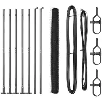vidaXL Sechseckzaun mit Betonsockel 10 x 1,4 m PVC-beschichteter Stahl