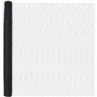 vidaXL Sechseckzaun mit Pfosten 10 x 1,6 m PVC-beschichteter Stahl