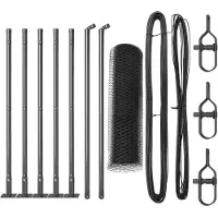 vidaXL Sechseckzaun mit Betonsockel 10 x 0,4 m PVC-beschichteter Stahl