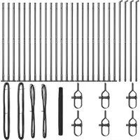 vidaXL Sechseckzaun mit Betonsockel 50 x 1,6 m PVC-beschichteter Stahl