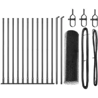 vidaXL Sechseckzaun mit Betonsockel 25 x 0,4 m PVC-beschichteter Stahl