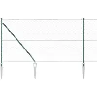 vidaXL Sechseckzaun mit Pfosten 100 x 1 m PVC-beschichteter Stahl Grün