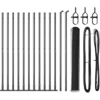vidaXL Sechseckzaun mit Betonsockel 25 x 1 m PVC-beschichteter Stahl
