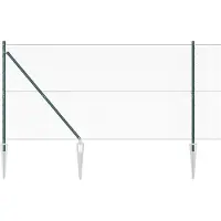 vidaXL Sechseckzaun mit Pfosten 50 x 1,2 m PVC-beschichteter Stahl