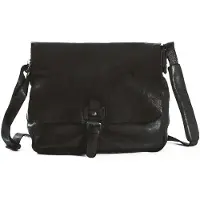 Harold's Leder Schultertasche Submarine Messengerbag Black schwarz