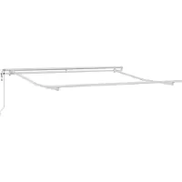 vidaXL Ausziehbare Markise Weiß 300 x 250 cm Stoff und Aluminium