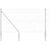 vidaXL Euro-Zaun mit Stacheln 25 x 1 m Verzinkter Stahl Silber Netz