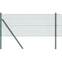 vidaXL Geschweißter Drahtzaun, bodenverankert 100 x 0,5 m Grün Netz