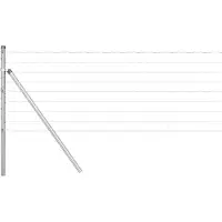 vidaXL Bodenmontierter Euro-Zaun 25 x 0,6 m Verzinkter Stahl Silber