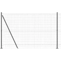 vidaXL Euro-Zaun mit Betonsockel 10 x 1,5 m PVC-beschichteter Stahl
