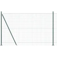 vidaXL Euro-Zaun mit Betonsockel 10 x 1,5 m PVC-beschichteter Stahl