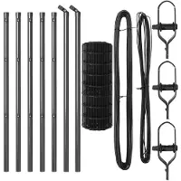 vidaXL Bodenmontierter Euro-Zaun 50 x 0,4 m PVC-beschichteter Stahl