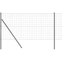 vidaXL Bodenmontierter Euro-Zaun 10 x 1,4 m PVC-beschichteter Stahl