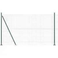 vidaXL Euro-Zaun mit Betonsockel 10 x 1,5 m PVC-beschichteter Stahl