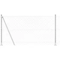 vidaXL Maschendrahtzaun mit Betonsockel 10 x 1,2 m Verzinkter Stahl