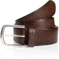 Tom Tailor Ledergürtel "TTROY", Herren, Gr. 105, braun (dunkelbraun), Rindsleder, Gürtel Ledergürtel, 4 cm breiter Herrengürtel, ideal zu Jeans und Chino, bis Gr. 120