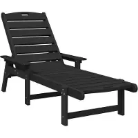 vidaXL Sonnenliege 2 stk. Polyethylen Schwarz