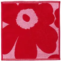 Marimekko Handtuch "UNIKKO", rot (rosa,rot), B:50cm L:70cm, Frottee, Obermaterial: 100% Baumwolle, Handtücher, Handtuch, 100% Baumwolle, angenehm weich, 50 x 70 cm