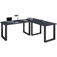 VCM Holz Schreibtisch | Eckschreibtisch schlicht | 160x160 | L Form links oder rechts | Arbeitstisch Platte 50 cm tief | Computertisch Büromöbel - Lona U