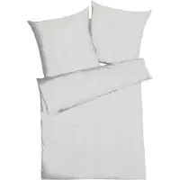 Kaeppel Bettwäsche "Uni", silber (silberfarben), B/L: 155cm x 220cm, 1 Stk., 1 Stk., Musselin, B/L: 80cm x 80cm, 2 Stk., Musselin, Obermaterial: 100% Baumwolle, Bettwäsche, Bettwäsche, Unifarben