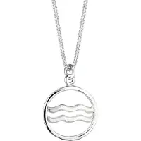 Elli Kette mit Anhänger "Halskette Wassermann Sternzeichen 925 Sterling Silber" Gr. 45, silber, Halsketten, Damen, ohne Stein, Silber 925 (Sterlingsilber), Kette mit Anhänger