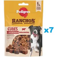 Pedigree Ranchos Cubes 7x70g: Zusatzfutter für adulte Hunde mit Rindfleisch