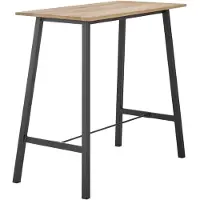 Stolkom Bartisch "Kent Eiche Massivholz geölt, Hochtisch BxHxT 120x104x60 cm", braun (eiche, schwarz, eiche), H:104cm, Tische, Bartisch, Industrial Style Eiche Massivholz geölt durchgehende Lamelle