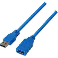 Aisens A105-0045, 1 m, USB A, USB A, USB 3.2 Gen 1 (3.1 Gen 1), 5 Gbit/s, Blau