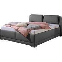 Maintal Polsterbett "Oderzo", grau (anthrazit), B:172cm L:230cm, Struktur (100% Polyester), Betten, Polsterbett, inkl. Bettkasten, Kopfteilverstellung, Matratzen in H2 oder H3 wählbar