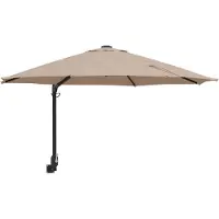 vidaXL Gartensonnenschirm 248 x 248 x 148 cm Polyester und Stahl Taupe