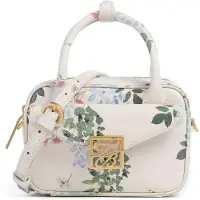 Ted Baker Leder Handtasche Umhängetasche Anibell Detail Floral Mini Leather Crossbody Bag Ecru creme